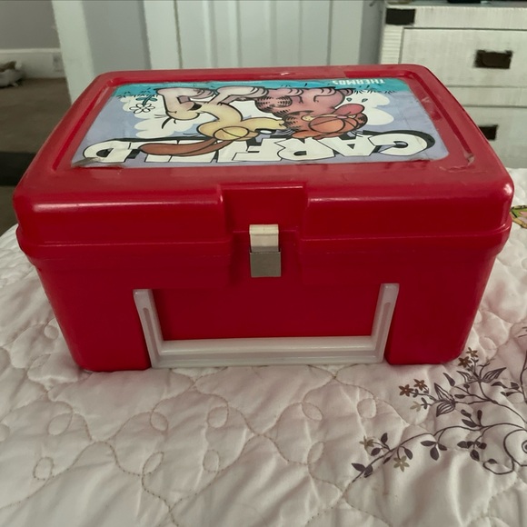 Vintage 1978 Thermos Garfield Red Lunchbox - Picture 4 of 8